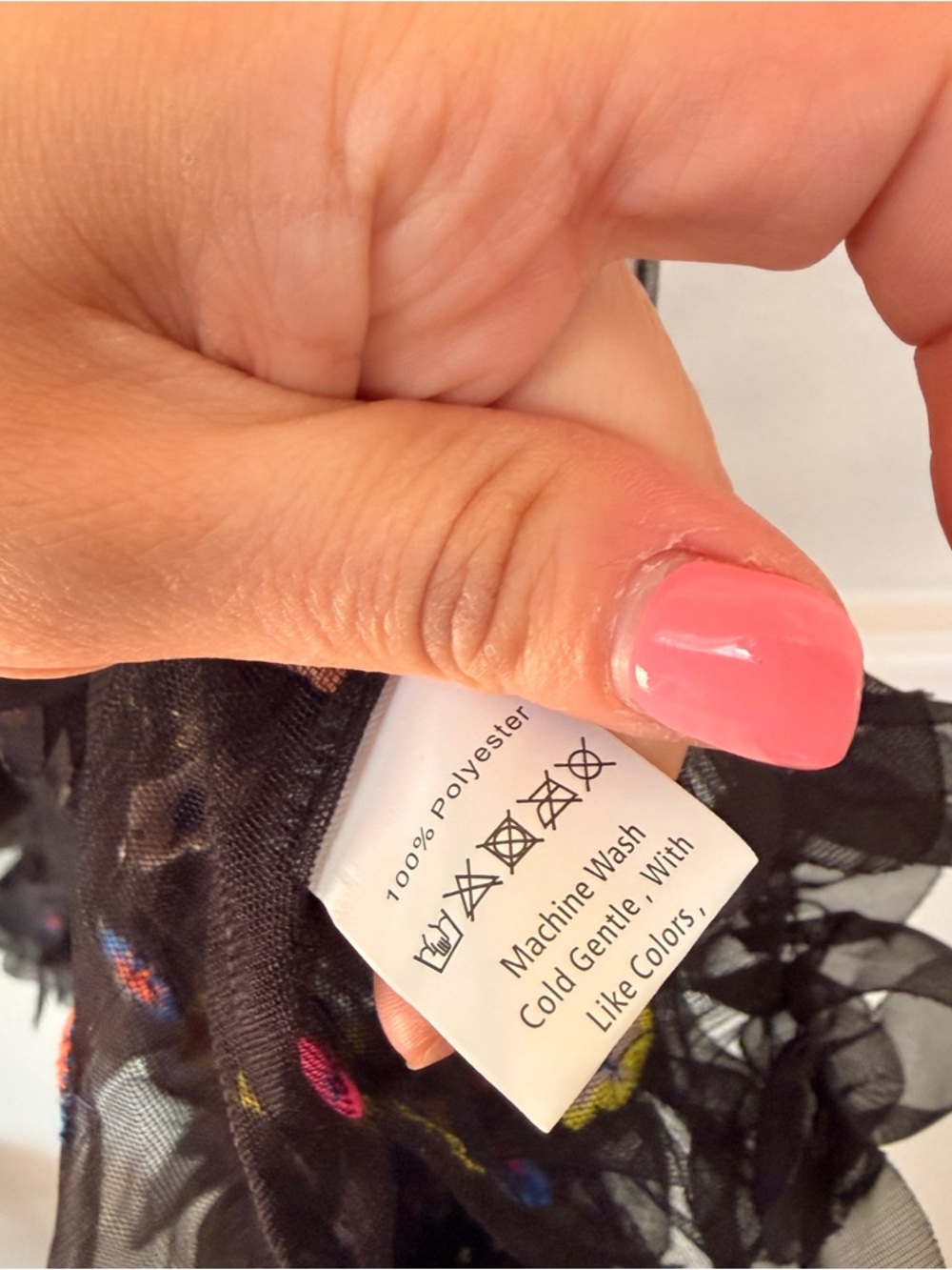 Sheer Black Floral Embroidered Babydoll Dress Lingerie Mesh Fairy Coquette XL - Picture 7 of 12